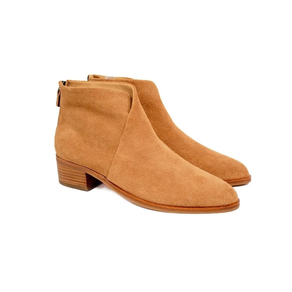 SOLUDOS Venetian Boots | Brown Suede Leather Ankle Boots Booties | 9.5